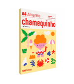 Papel A4 75g Amarelo Cx c/ 2500 Chamequinho