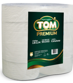 Papel Higiênico Rolão Premíum Tom 300m Br c/ 8 100% Celulose Florax