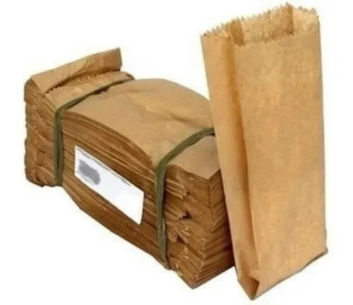 Saco para paes papel kraft natural