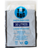 Saco p/ lixo 30lt Preto Almofada c/ 10 Top Bag