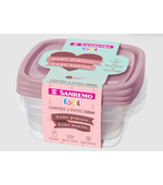 Pote Plástico Quadrado c/Tampa Açaí 530ml Sanremo 124