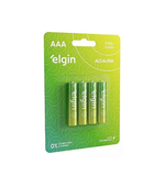 Pilha Alcalina Palito AAA c/4 Elgin