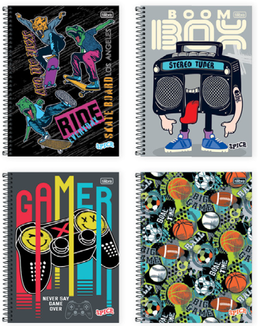 Caderno spice masculino