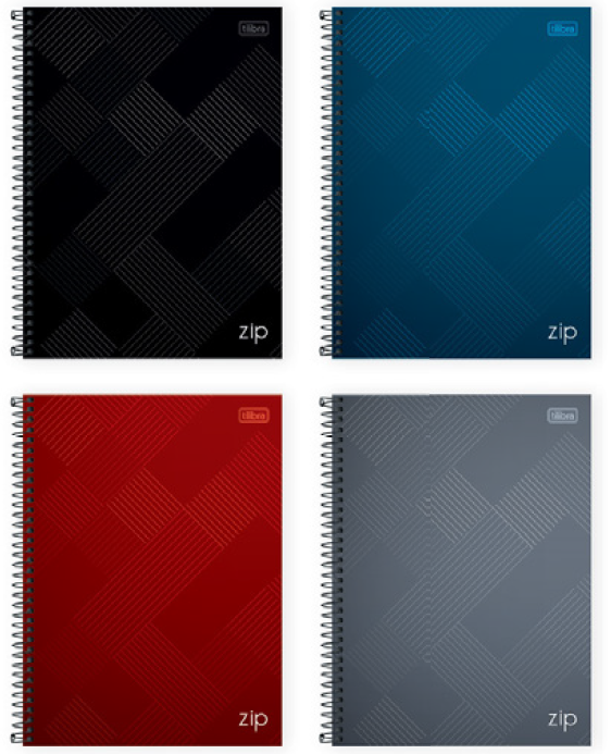 Caderno zip colorido