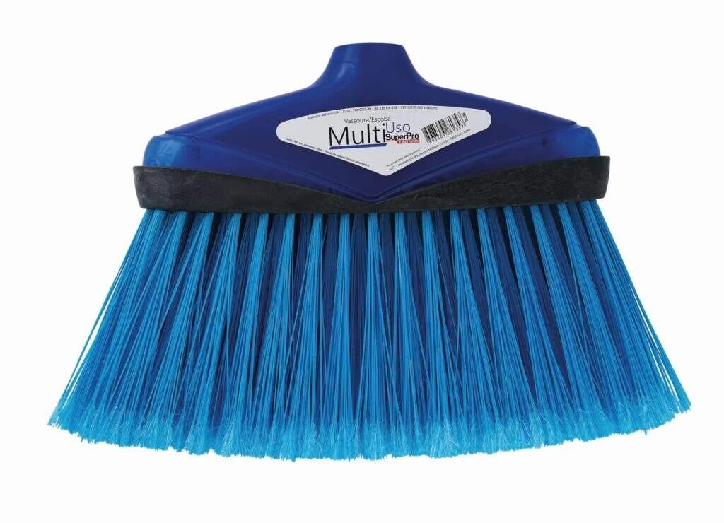 Vassoura novica nylon com cabo azul superpro 1319994725