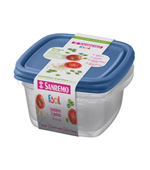 Pote Plástico Quadrado c/Tampa Verde 800ml Sanremo 125