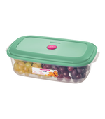 Pote Plástico Retangular c/Tampa Verde 1,4l Sanremo 185