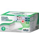 Mascara Cirurgica Tripla c/ Elastico 50UN Nobre 48346