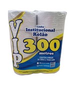 Papel Higiênico Rolão 300M 100% Celulose Branco VIP 1061
