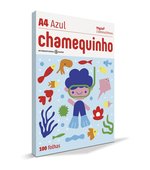 Papel A4 75g Azul c/ 100 Chamequinho