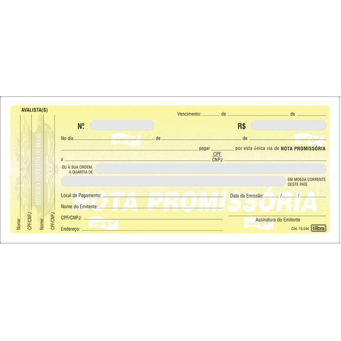 Nota promissoria pequena com 50 folhas   tilibra 1 1200