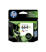 Cartucho Hp 664XL Colorido 8ml F6V30AB