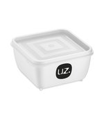 Pote de Plástico Quadrado Premium Branco 500ml UZ297