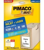 Etiq 6288 106,36x138,11 c/ 100 Pimaco 25f 4 Et/pf