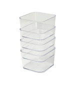 Porta Objeto Pequeno Cristal - Kit com 4 pcs 82x76 3019 Dello