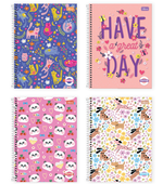 Caderno 1x1 80f Capa Dura Pepper Feminina Tilibra 9915