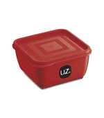 Pote de Plástico Quadrado Multiuso Vermelho 500ml UZ289