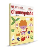 Papel A4 75g Amarelo c/ 100 Chamequinho