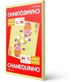 Papel A4 75g Amarelo c/ 100 Chamequinho