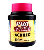 Tinta PVA Fosca p/ Artesanato 100ml Preta 520 Acrilex 03210