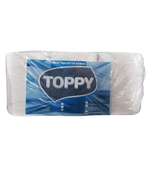 Papel Toalha Bobina 20x100 100% Celulose Br c/ 8 28gr Toppy