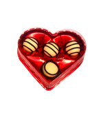 Caixa Candy Box Coração Vermelho 4 Cavidades para Doces c/10 Flip