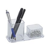 Porta Canetas/Clips Cj. Duplo Cristal Ref 3030 Dello