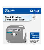 Fita Rotulador Eletronico 12mm Brother M131 Black Print Clear Tape