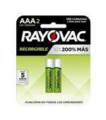 Pilha Palito Recarregavel AAA c/ 2 Rayovac
