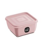 Pote de Plástico Quadrado Multiuso Rosa 500ml UZ289